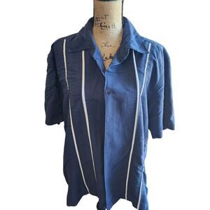 Axis LA Button Down Shirt Mens SZ XL Bowling Shirt Casual Retro Vintage Casual